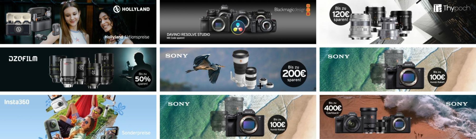 Kamera, Objektive, Drohnen, Zubehr: Bis zu 50% Rabatt bei Sony, DJI & Co.