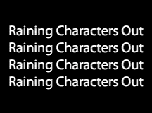 Adobe After Effects 6.5 : RainingChar