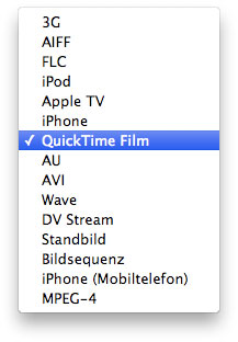 4. Final Cut Pro: Export QuickTime-Film oder Konvertierung? : ScreenshotPreset