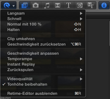 Final Cut Pro X : speed
