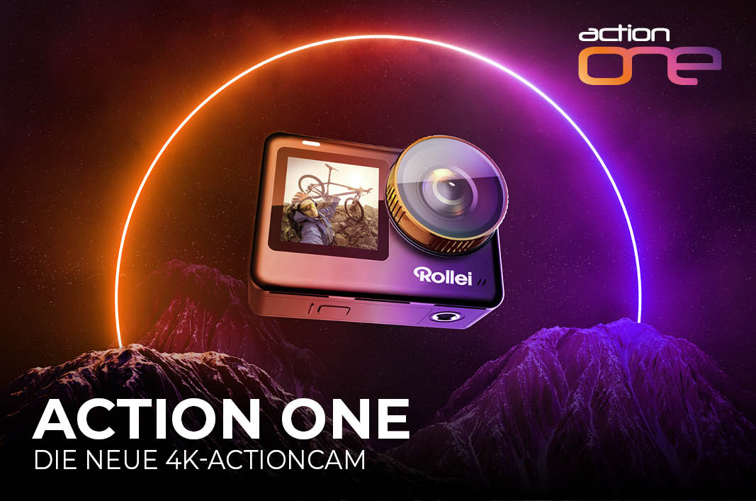 Rollei 4K action one: 4K action cam stabilized by 6-axis gyroscope with selfie display