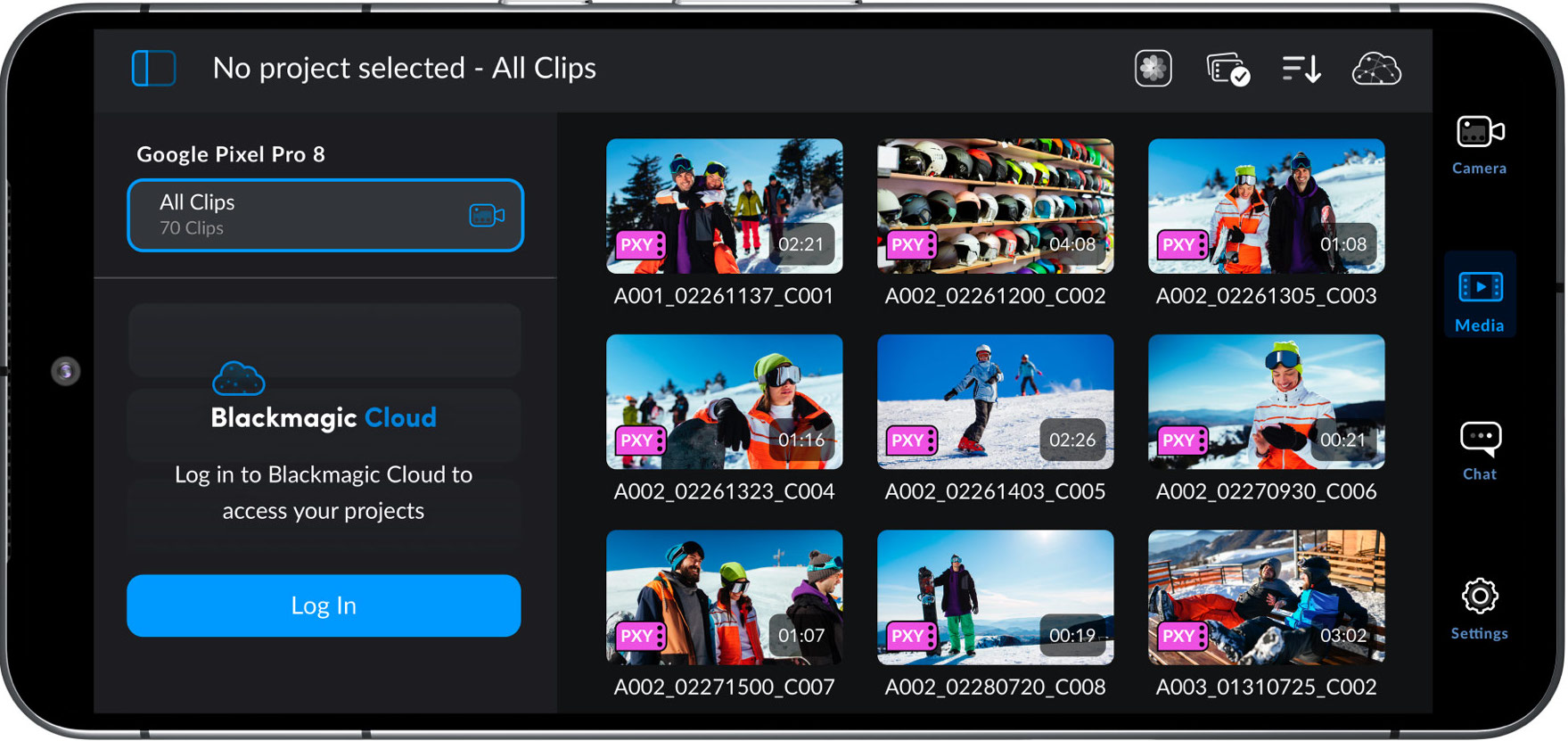 Kostenlose ProfiKamera App Blackmagic Camera App 1.3 für Android