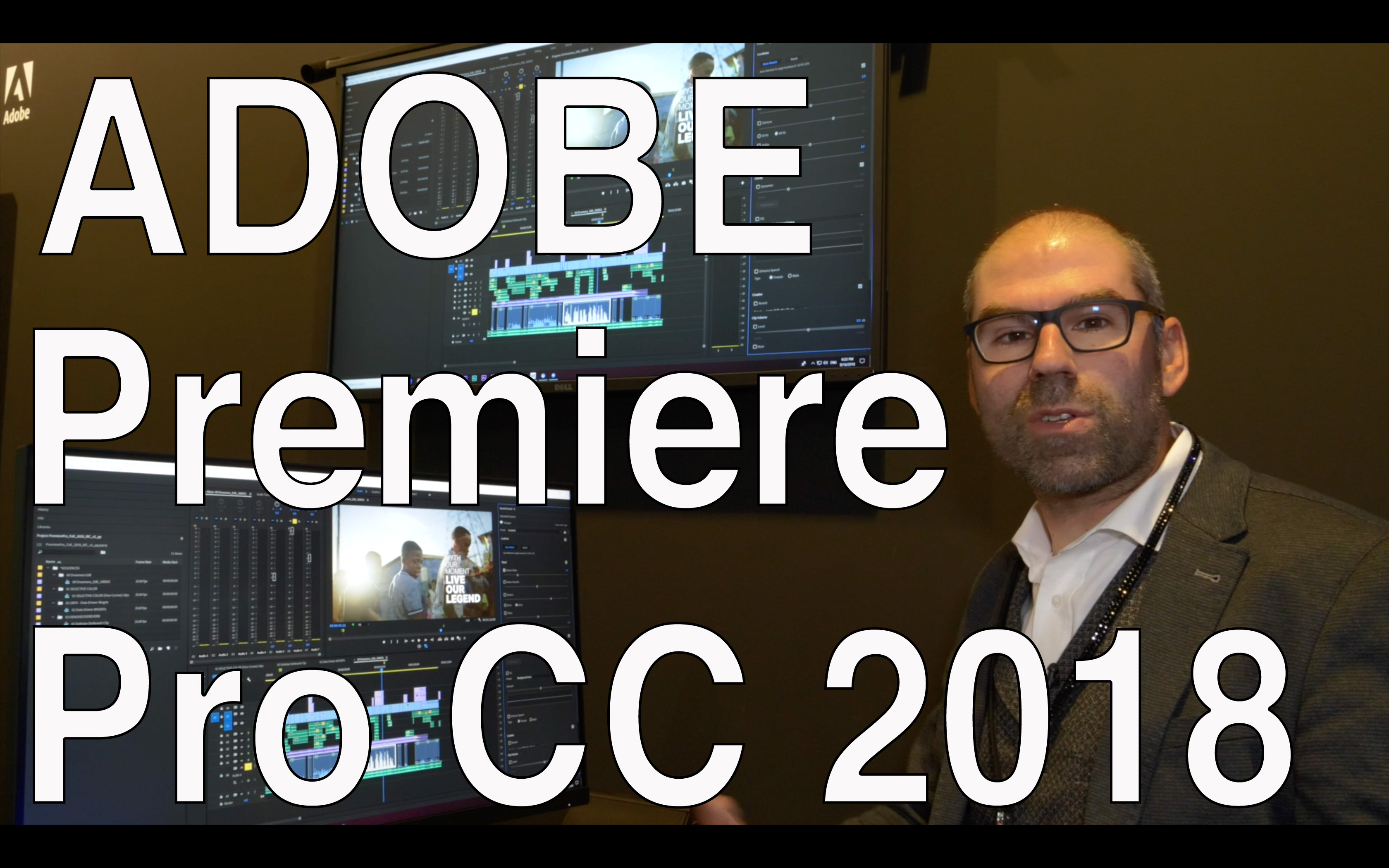 Videointerview: Premiere Pro CC 2018 - new curve tools, performance gain, hall removal a.o. // IBC 2