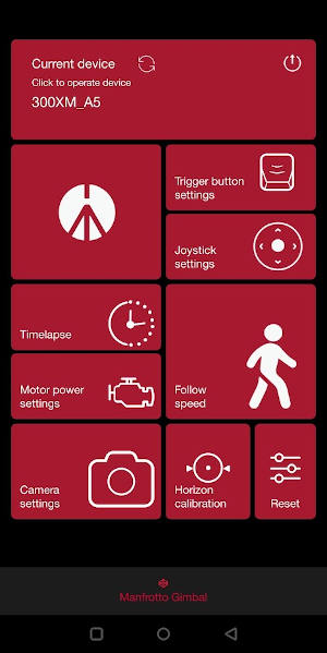 Manfrotto Gimbal 300XM App 
