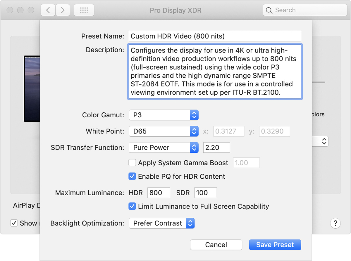 Slashcam News Apple Pro Display XDR gets custom reference modes