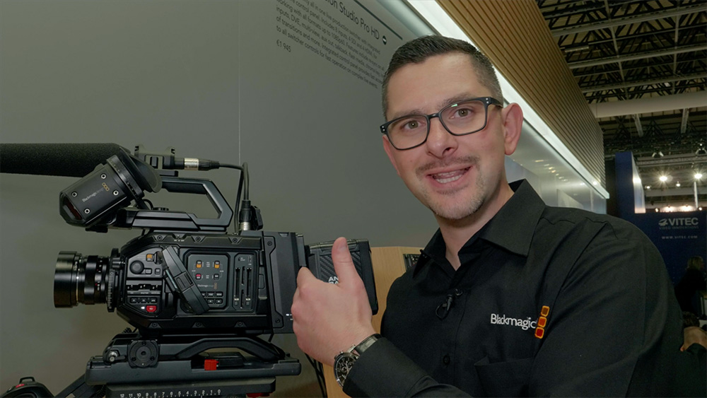 Exhibition video: URSA Mini Pro Accessories - SSD Recorder and Nikon F-Mount // IBC 2017