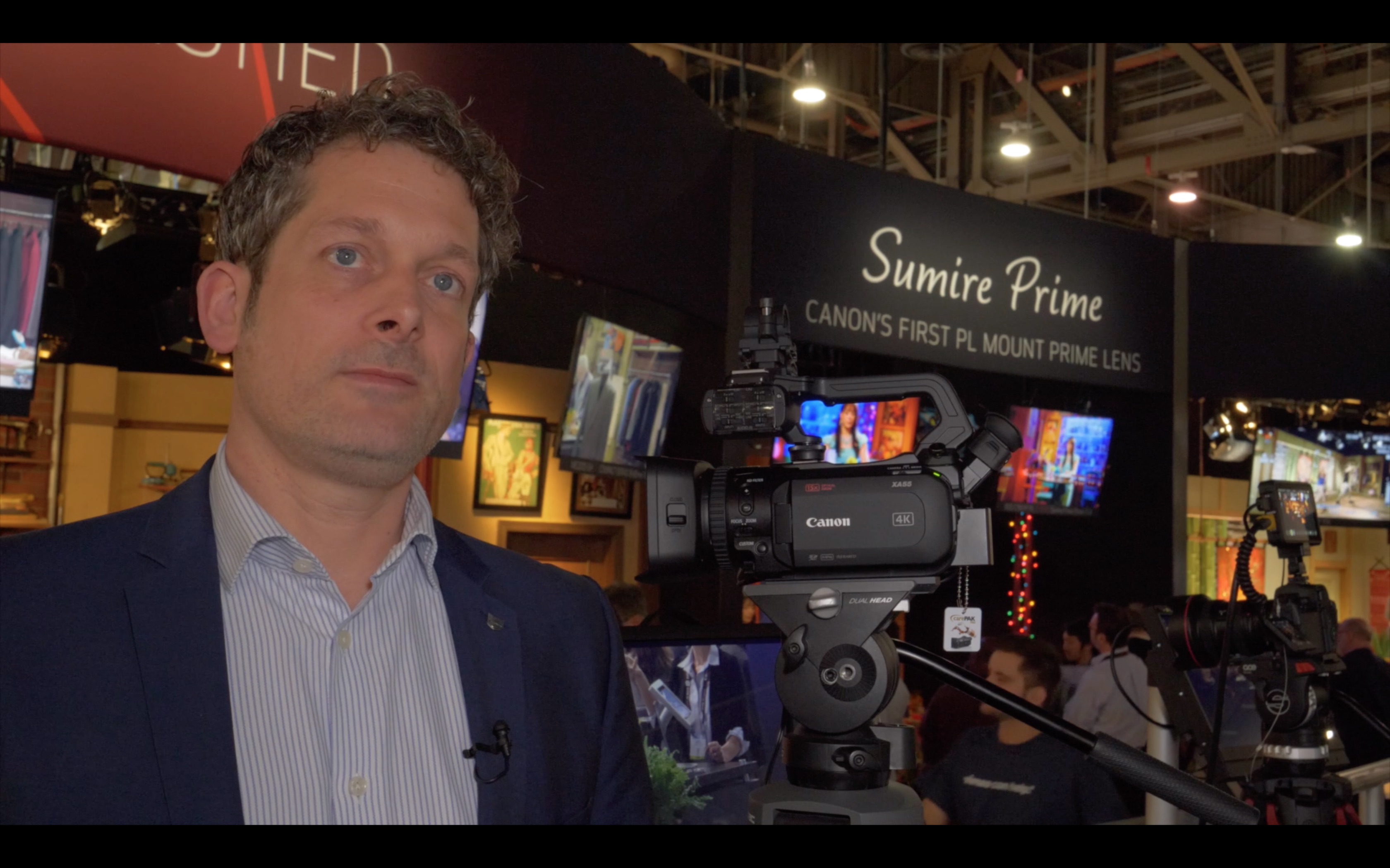 NAB video: Cano XA55 - small professional camcorder with SDI, XLR, Dual Pixel AF and others // NAB 2