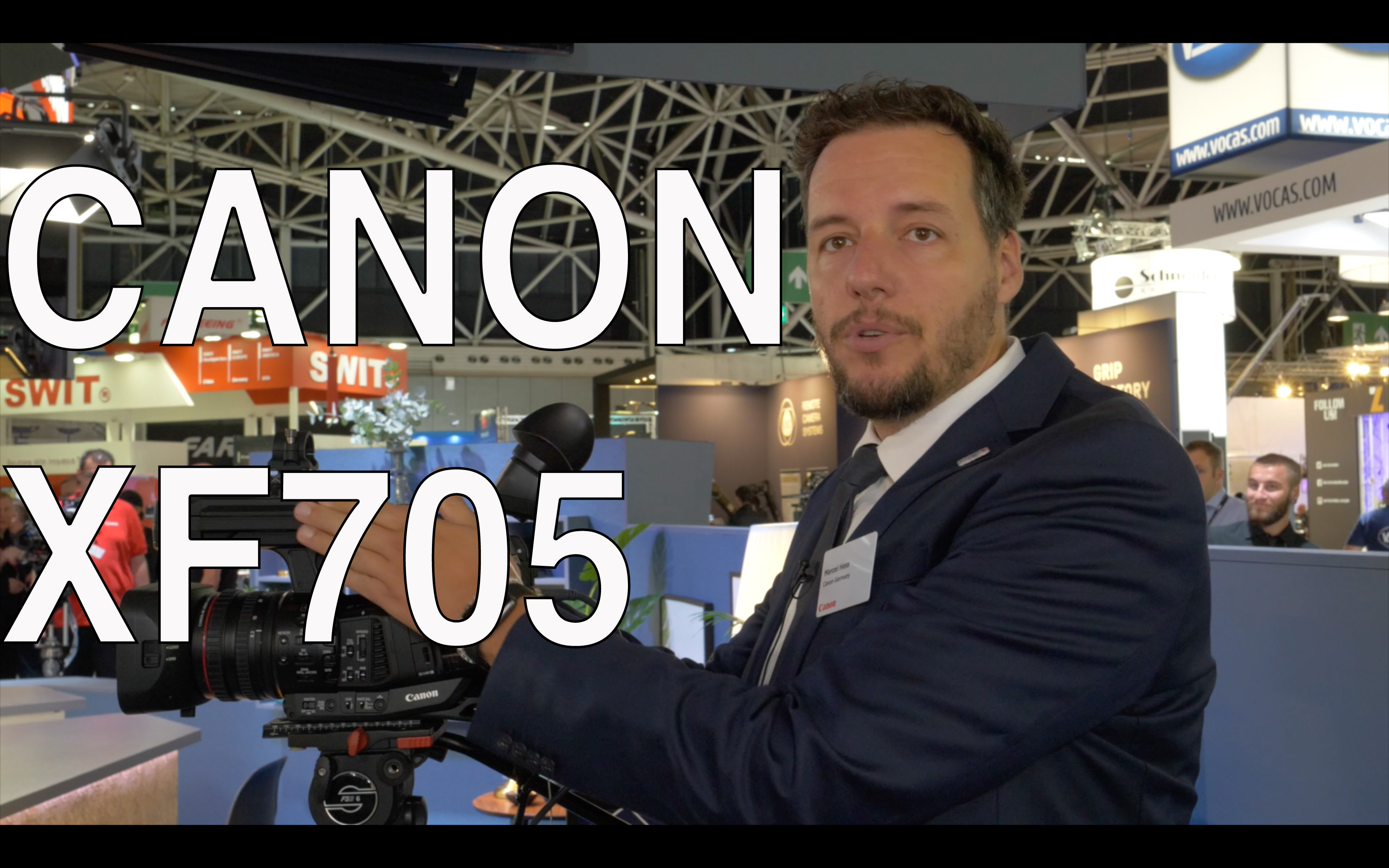 Videointerview: Canon XF705 - 10 Bit H.265, Linear Focus-by-Wire, Shoulder rest, Availability a.o. /