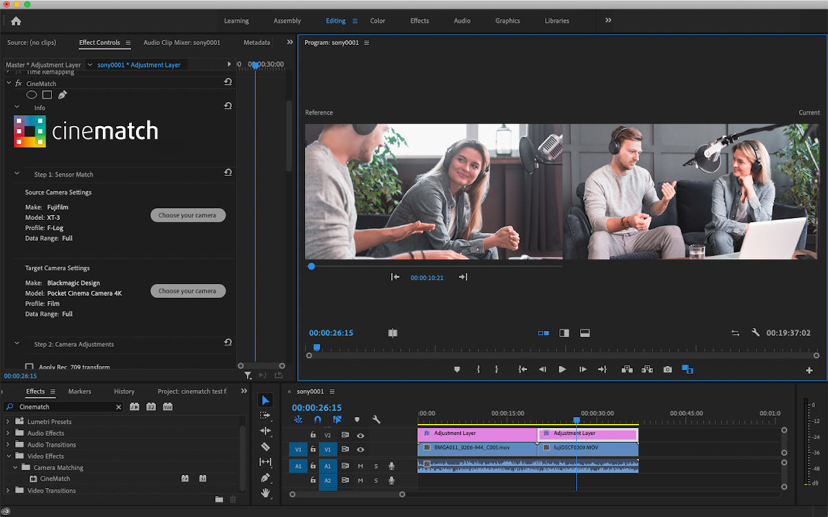 Camera Matching Tool CineMatch Now Supports HDR Workflows in Premiere Pro