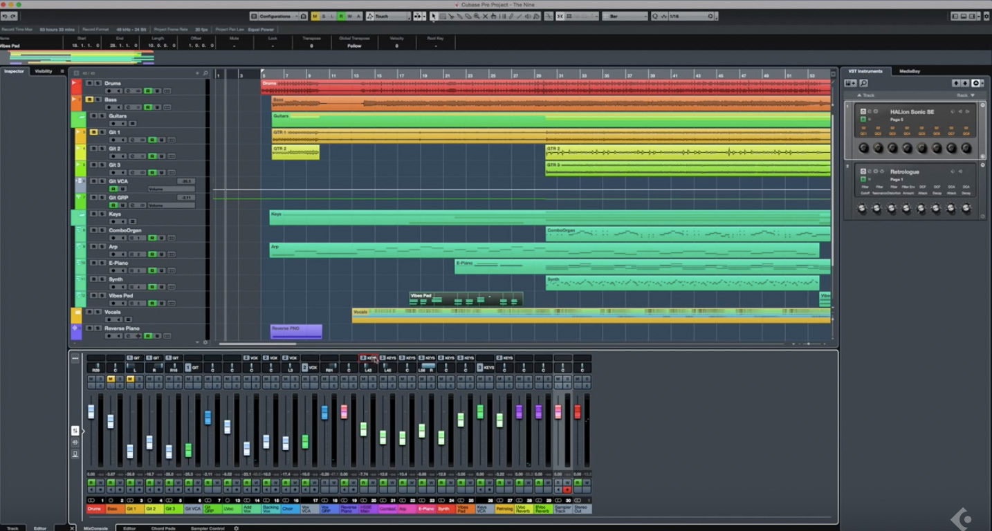 Cubase 9: 64-bit only, new effects, mixer and timeline combines