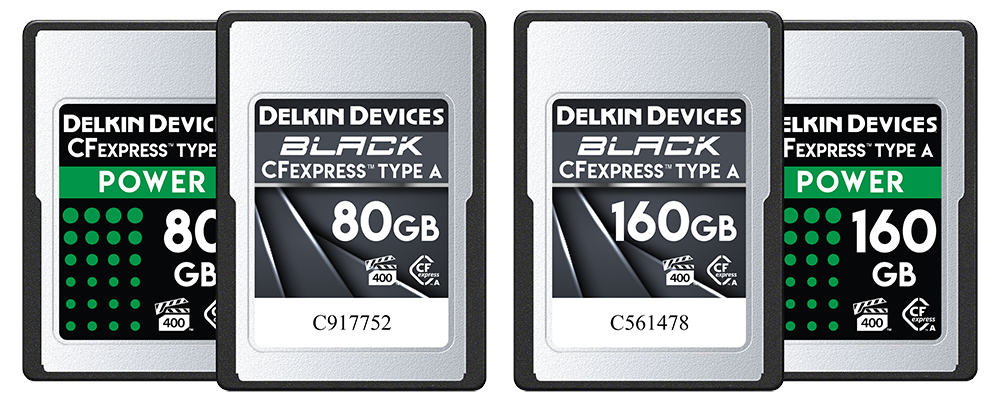 Delkin Black/Power CFexpress Type A memory cards for Sony A1, A7S III, A7 IV, FX3 and FX6
