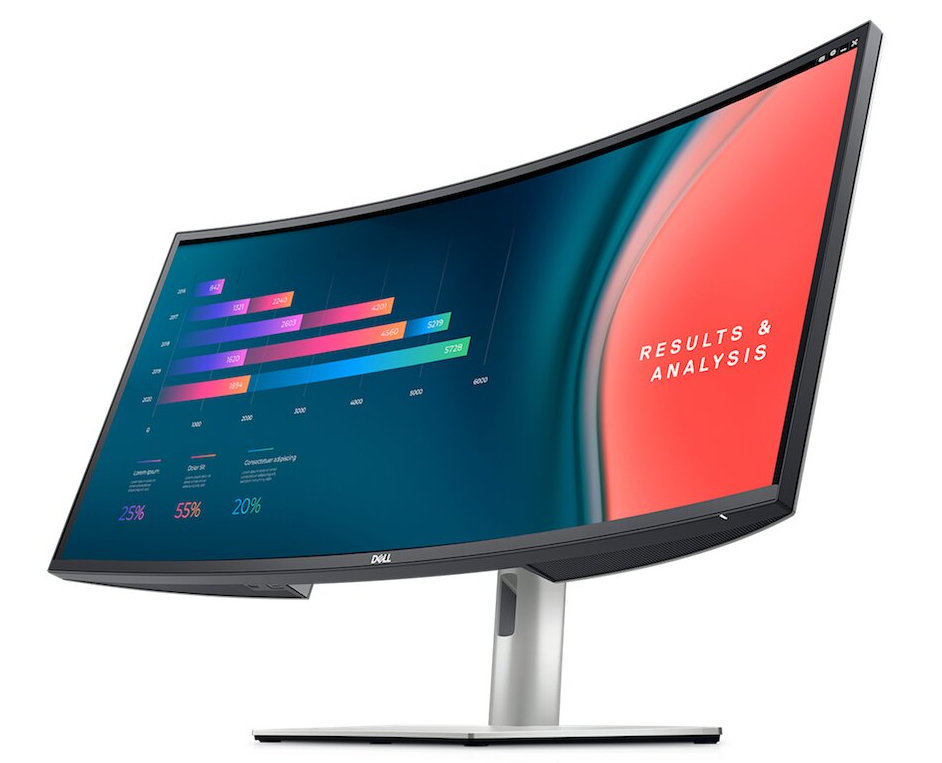 Dell U3421WE UWQHD 34"Monitor mit USBC Hub, 95 DCIP3 und KVMSwitch