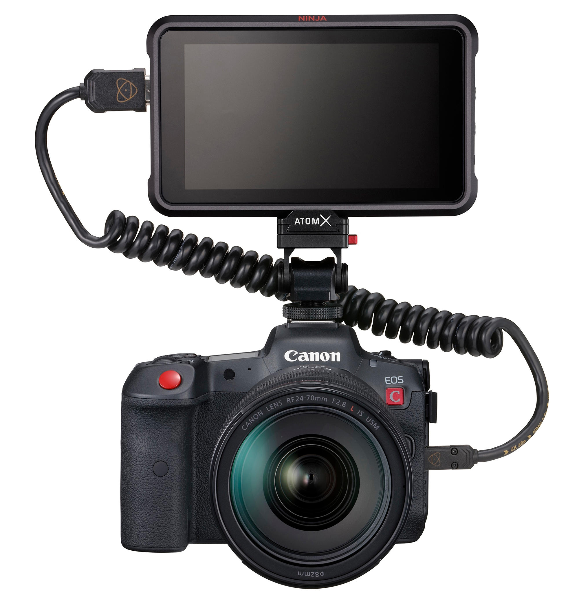 Atomos Ninja V/Ninja V+ plus Canon EOS R5 C: up to ProRes RAW 8K at 30fps