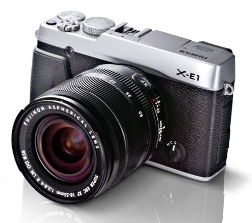 FUJIFILM_X-E1_silver_left_with18-55mm