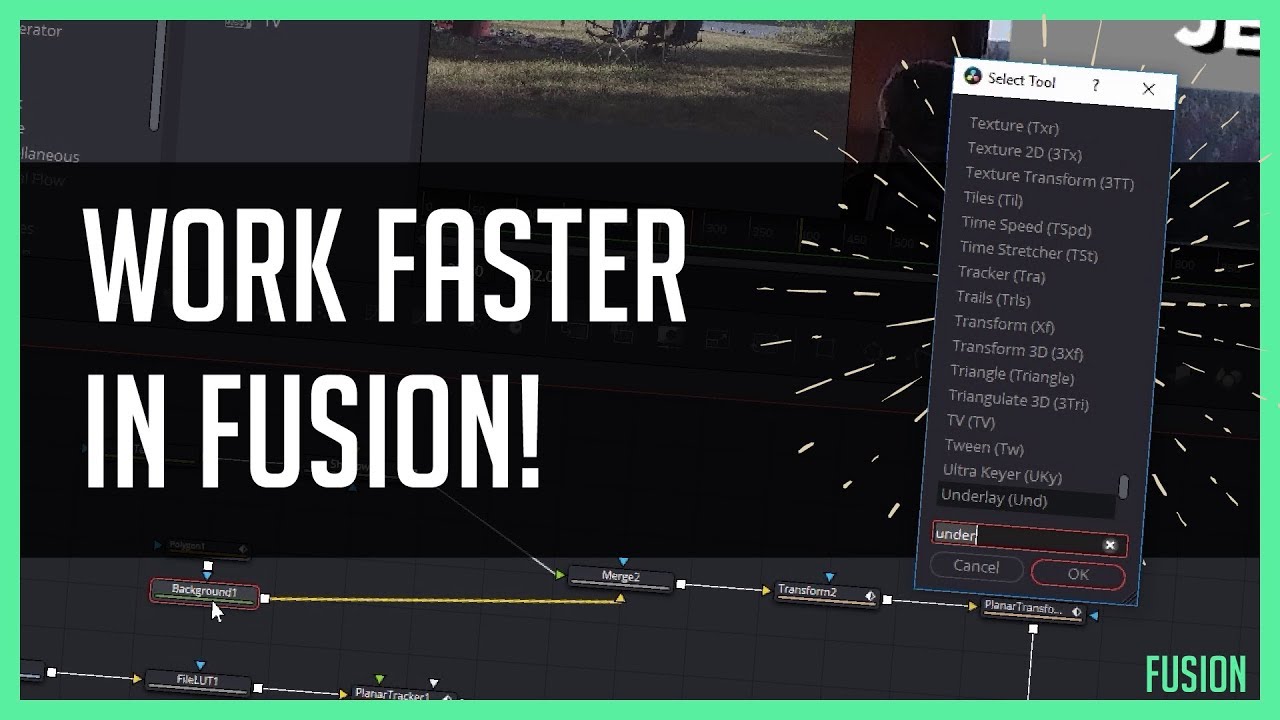 Video tutorial: Quickly insert effect nodes in DaVinci Resolve 15 Fusion
