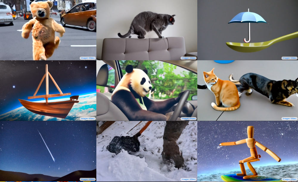 Now also text-to-video AI from Google: Imagen Video