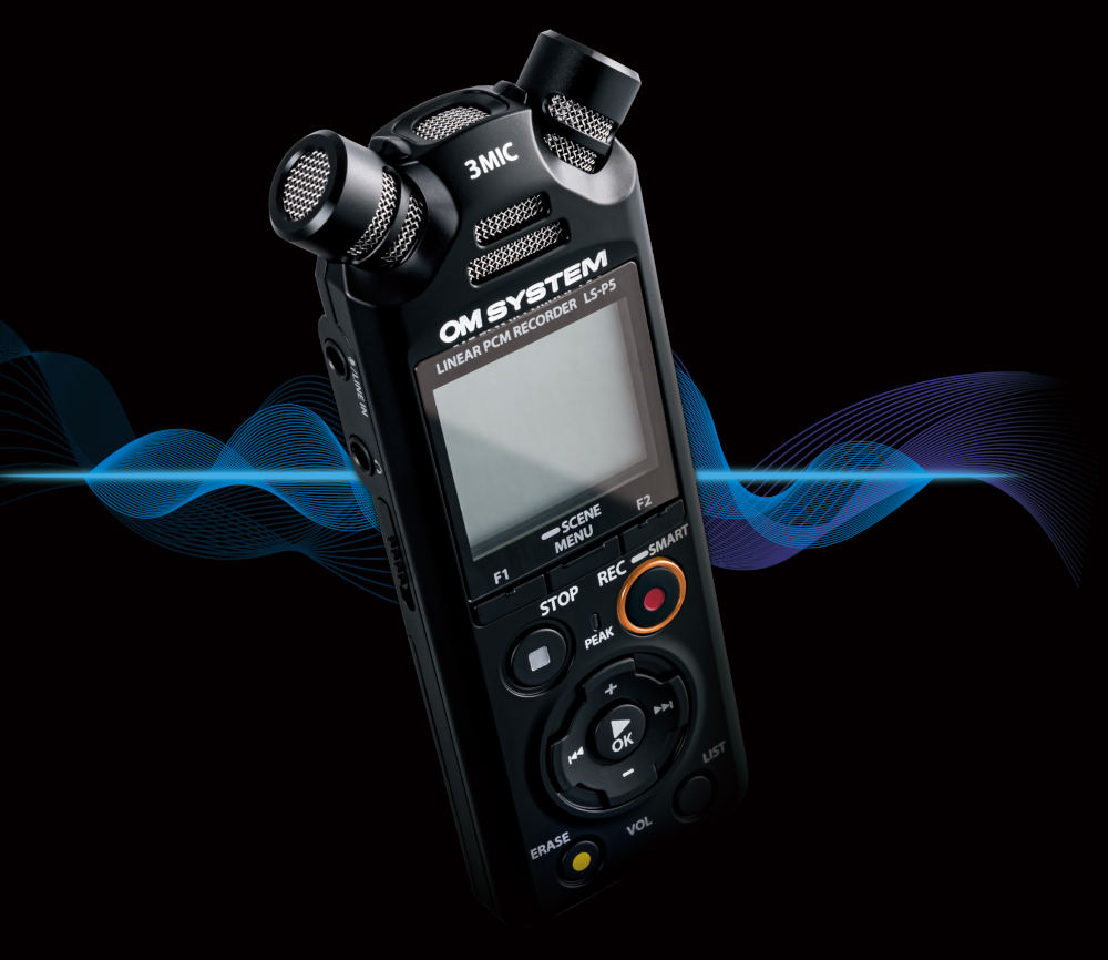 OM System LS-P5: compact intelligent audio recorder for filmmakers