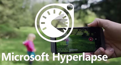 Intelligent lapse Microsoft hyperlapse now as a free app