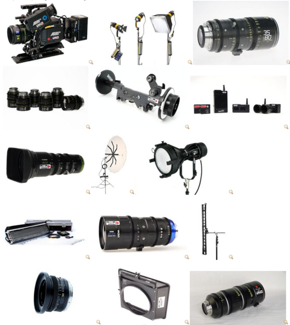 Large online auction of over 2,000 pieces of professional film equipment: ARRI, Canon, RED, ZEISS...