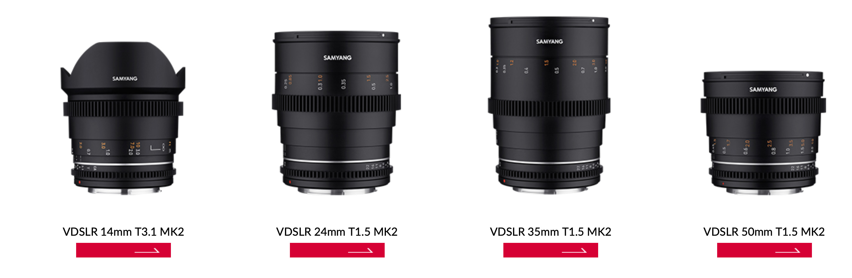 Samyang VDSLR MK2 cine lenses now available for Canon RF mount