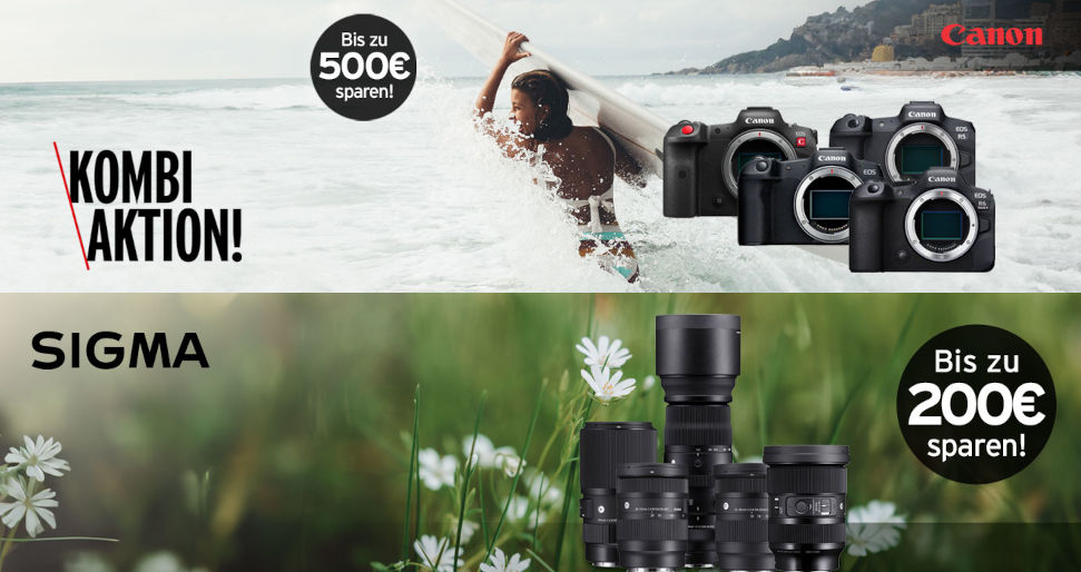 Bis zu 500 sparen bei Kameras und Objektiven von Canon, Laowa und Sigma