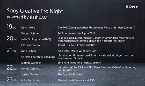 SonyCreativeProNight_Agenda