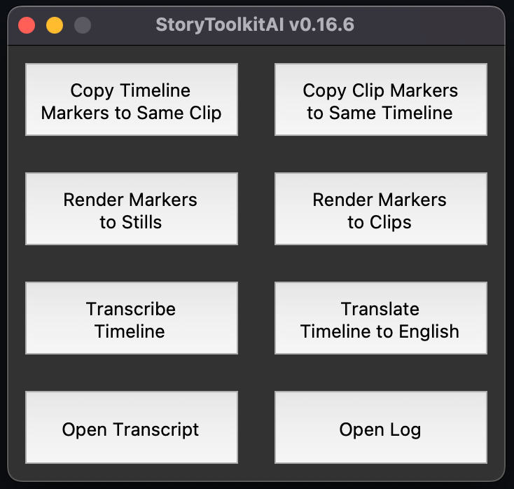 StoryToolkitAI: Free transcription of speech for DaVini Resolve 18