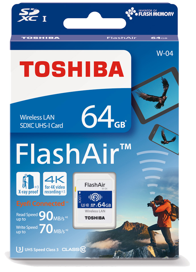 Toshiba brings high-performance wireless SD card with up to 64 GB - FlashAir