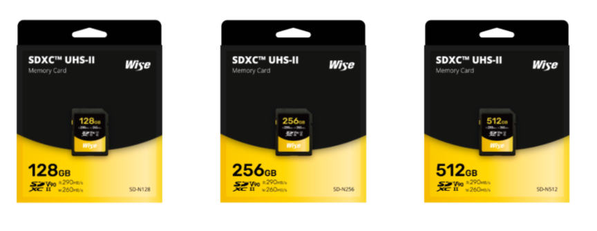 Wise SD-N: World'amp;s first 512 GB SDXC memory card with V90 specification