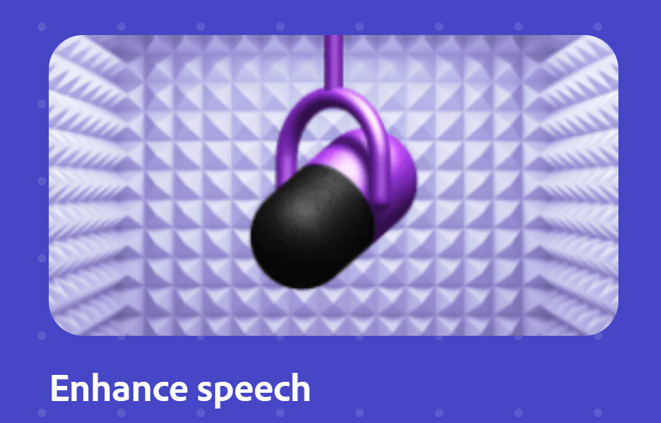 Adobe Enhanced Speech - free online tool to improve speech quality
