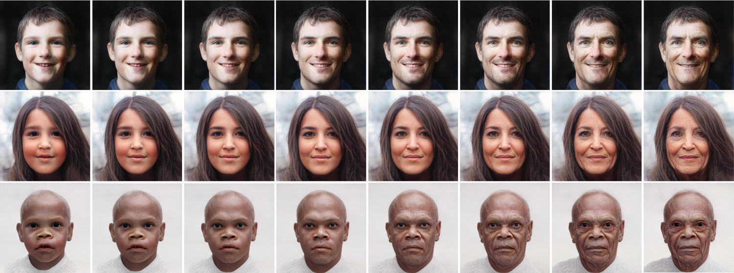 Try it out for yourself: This AI changes the age of faces