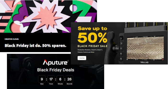 And even more Black Friday deals 2023 for photo+video - part 3 with Canon, Panasonic, Tilta, Rotolight, Aputure etc. 