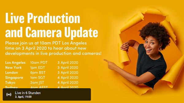Blackmagic announcements via live stream this evening 