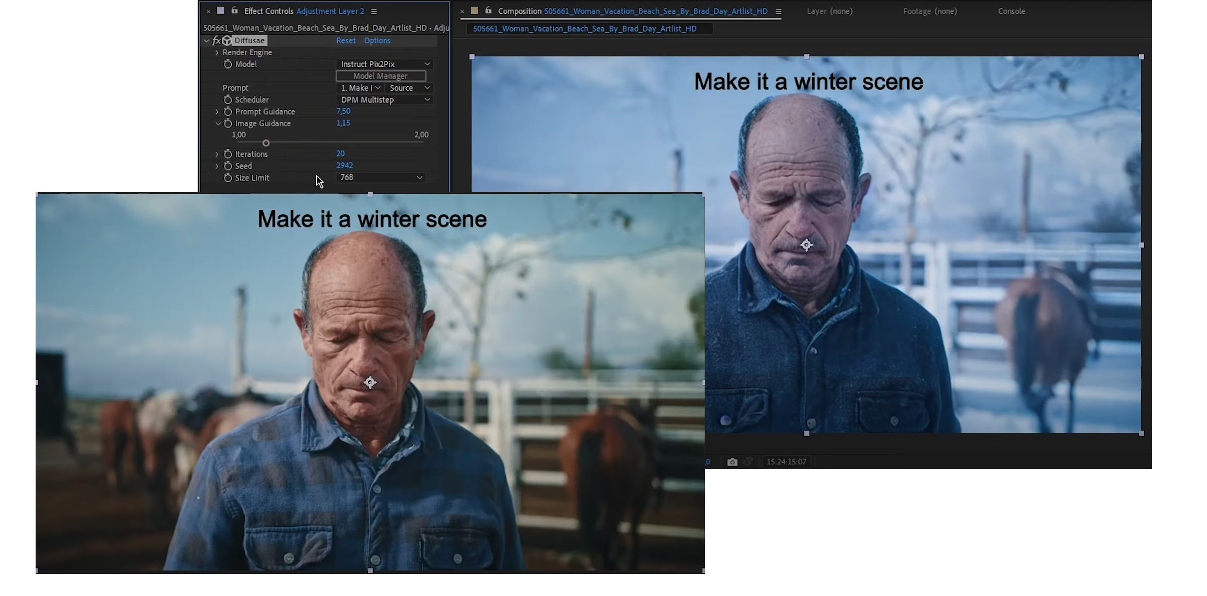 Diffusae - Stable diffusion for After Effects plugin