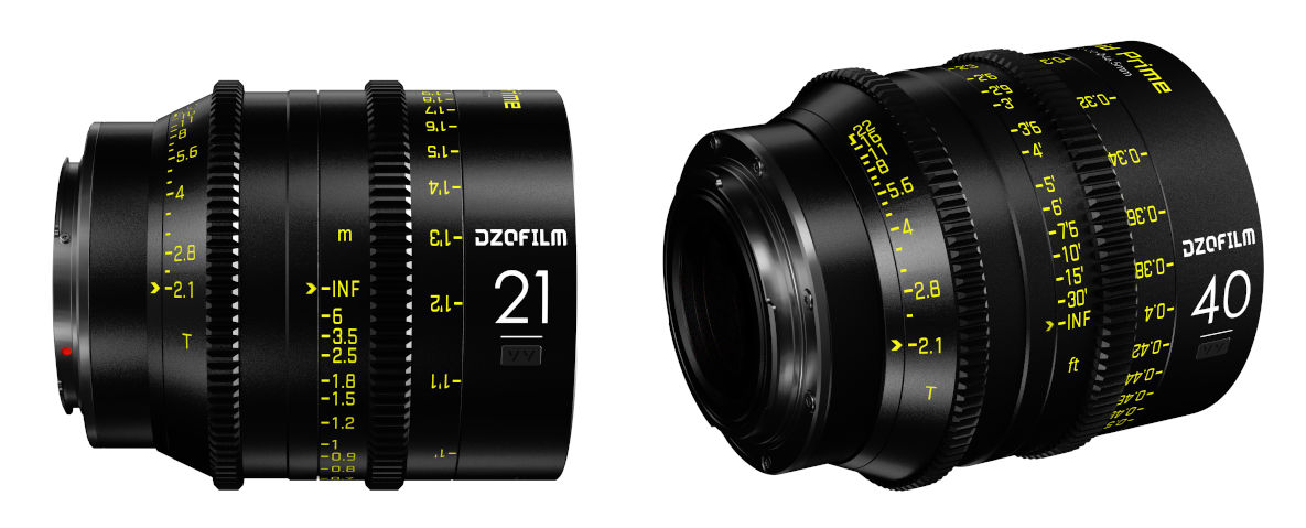 DZOfilm Vespid 21mm & 40mm T2.1 - complete cine lens series 