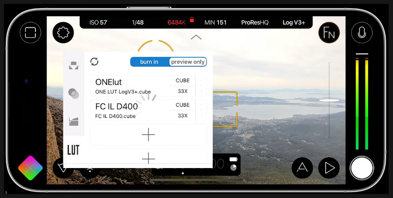 Kamera app Filmic Pro 7.4 offers LUT import