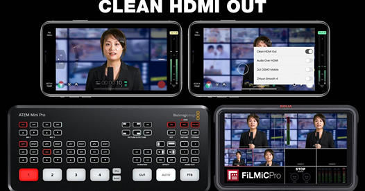 krøllet Dusør kanal Slashcam News : FiLMiC Pro 6.12 offers clean video signal via HDMI for live  productions