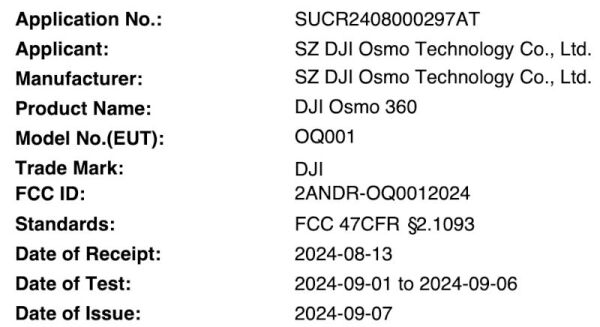 DJI-Osmo-360-FCC
