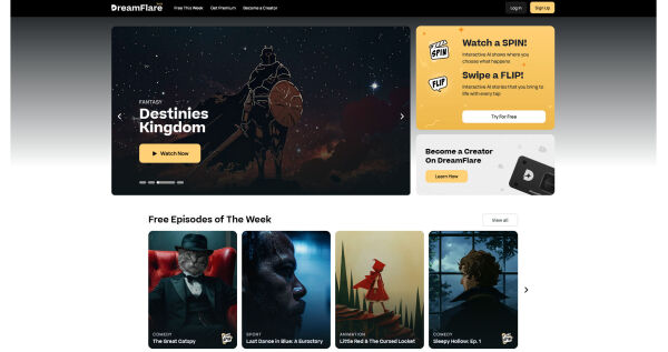 Dreamflare-Webpage