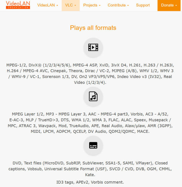 VLC-Player-Formats