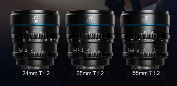 SIRUI startet Vorverkauf für neue S35, T1.2 Cine-Optiken mit 24, 35 und