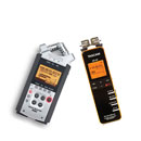 Zoom H4n and Tascam DR-08 audio recorder in test