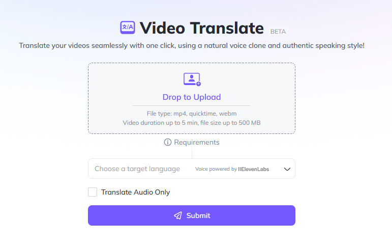 HeyGen Video Translate offers easy translation and dubbing of video clips