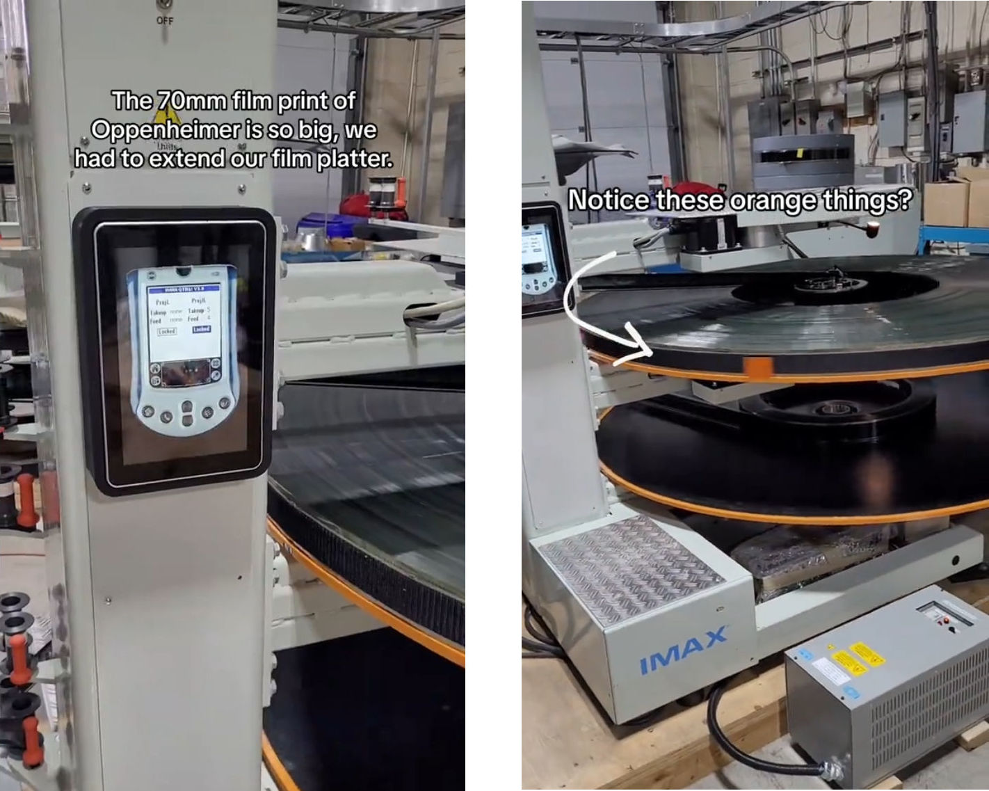 IMAX kurios: Nolans Oppenheimer wiegt 272 Kg und braucht einen Palm Pilot