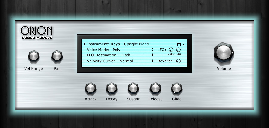 Rights Free, virtual sound module - Orion as AU / VST