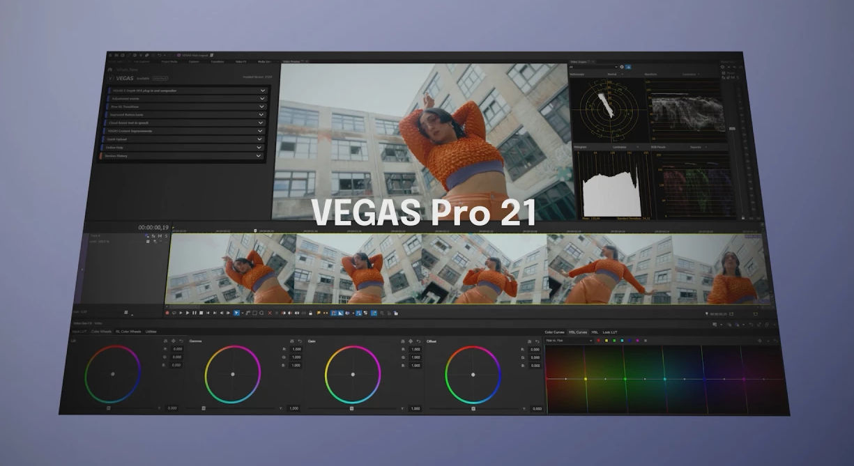 Slashcam News New Vegas Pro 21 offers adjustment events, AI Zdepth