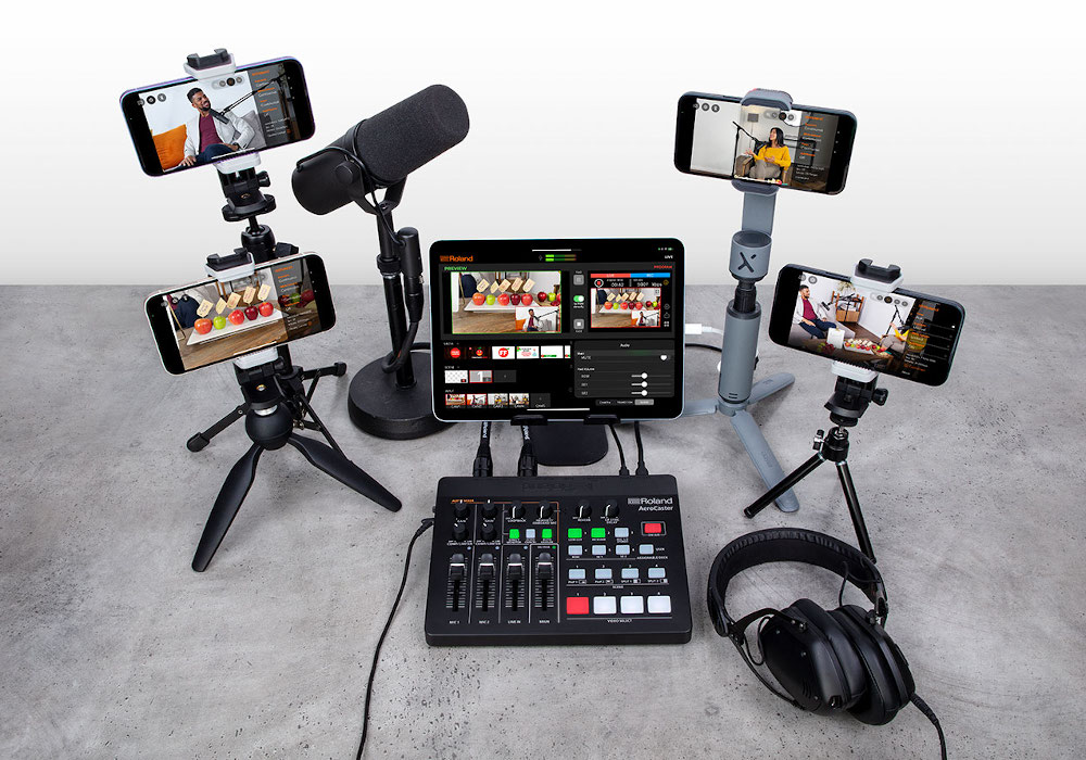 Roland AeroCaster VRC-01: Wireless live streaming mixer for up to four smartphones