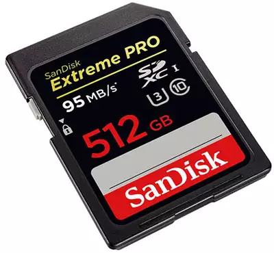 Die SanDisk 512GB Extreme PRO UHS-I SDXC-Karte für 799 Dollar
