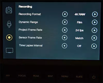 Internes 4K RAW Recording in 12 Bit