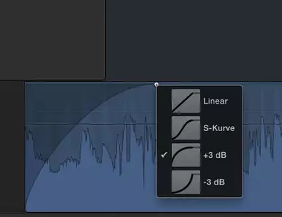 Audio-Fade Auswahl unter Final Cut Pro X